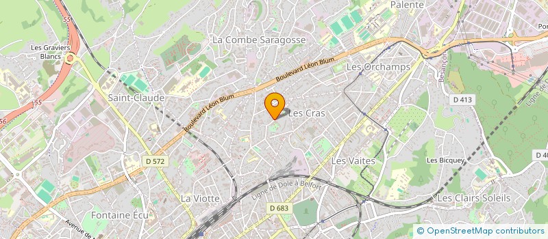 localisation de l'entreprise MILLE DEUX CENTS METRES CINQUANTE à BESANCON