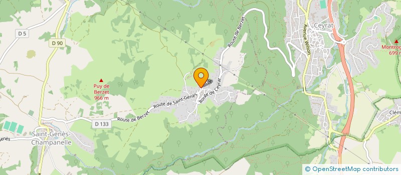 localisation de l'entreprise MILLE ET UN SERVICES  SAINT-GENES-CHAMPANELLE