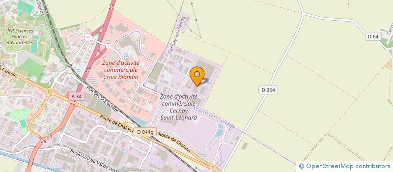 localisation de l'entreprise MILLE ET UNE BIERES AMIENS  CERNAY-LES-REIMS