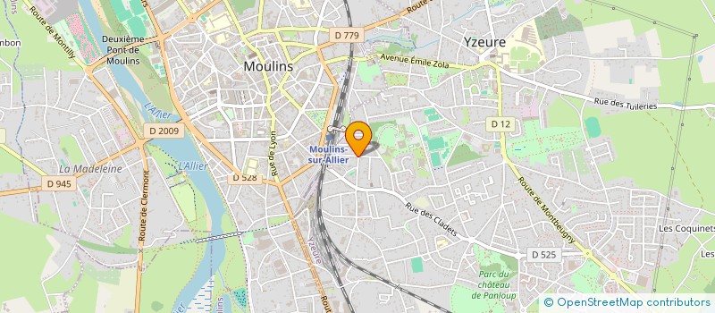 localisation de l'entreprise MILLE ET UNE DANSES à YZEURE