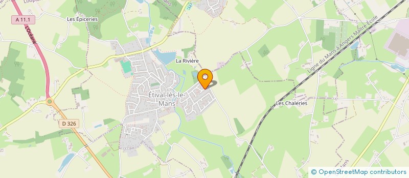 localisation de l'entreprise MILLE ET UNE FEUILLES  ETIVAL-LES-LE-MANS