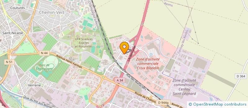 localisation de l'entreprise MILLE & UN  REIMS