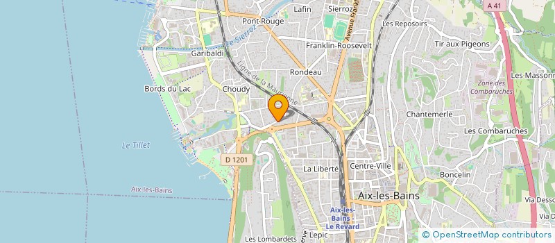 localisation de l'entreprise MILLERET ALIMENTATION à AIX-LES-BAINS