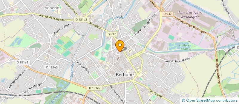 localisation de l'entreprise MILLESIME AUTO62 à BETHUNE