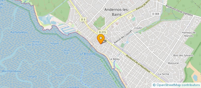 localisation de l'entreprise MILLESIME AVIATION (MIM) à ANDERNOS-LES-BAINS