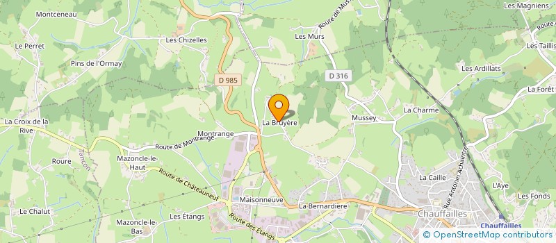 localisation de l'entreprise MILLESIME BOIS  CHAUFFAILLES