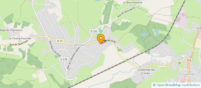 localisation de l'entreprise MILLET & PROST ELEC à VENDAT