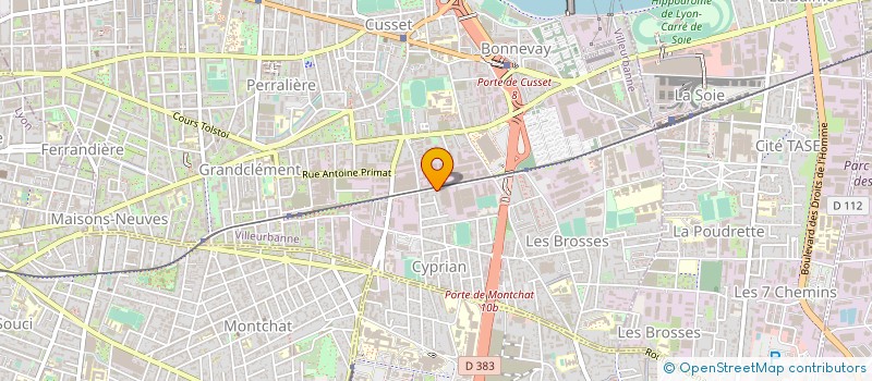 localisation de l'entreprise MILLIDERE  VILLEURBANNE