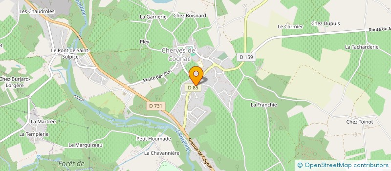 localisation de l'entreprise MILLIE TISSUS  VAL-DE-COGNAC