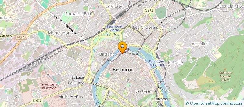 localisation de l'entreprise MILLOT ET CIE à BESANCON