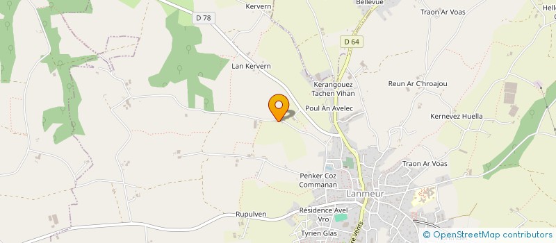 localisation de l'entreprise MILON ENVIRONNEMENT à LANMEUR