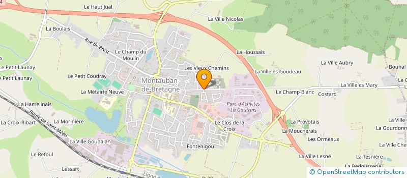 localisation de l'entreprise MILON-ISOLATION à MONTAUBAN-DE-BRETAGNE