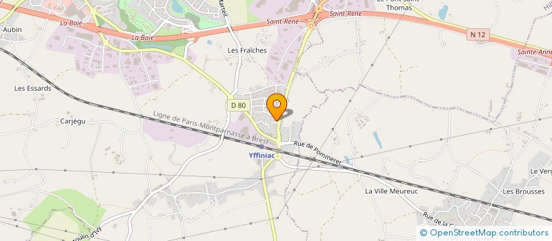 localisation de l'entreprise MILON TRANSPORTS à YFFINIAC