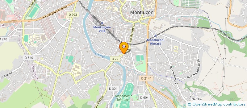localisation de l'entreprise MILONIVA à MONTLUCON