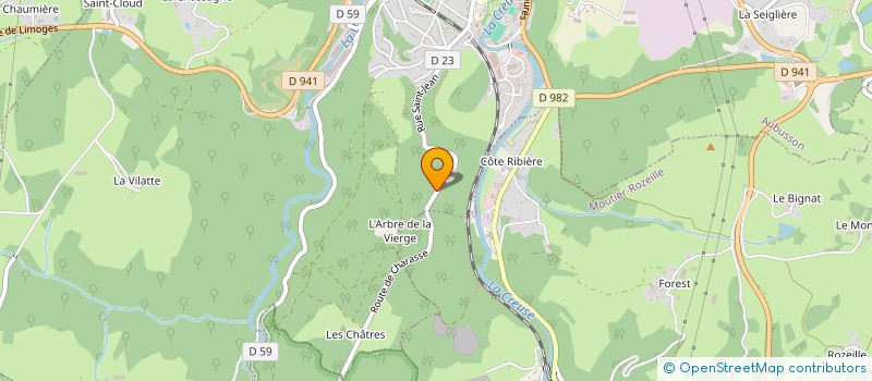 localisation de l'entreprise MILOR 23 à AUBUSSON