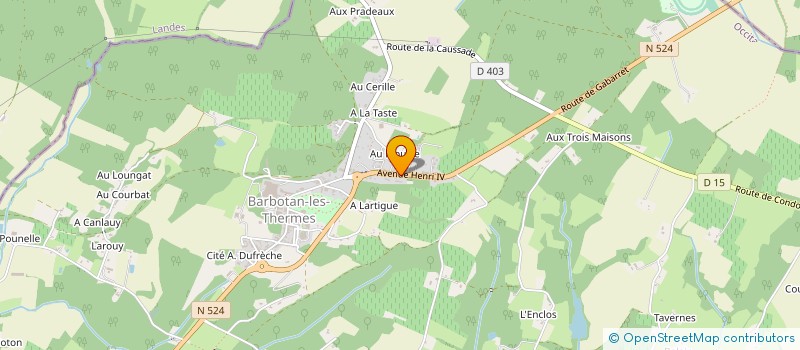 localisation de l'entreprise MILOT THIERRY ALVES CHRISTINA  CAZAUBON