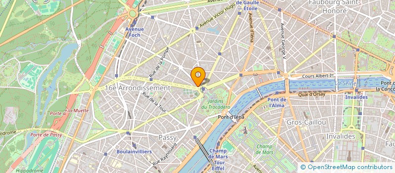 localisation de l'entreprise MILTHORP SARL à PARIS 16