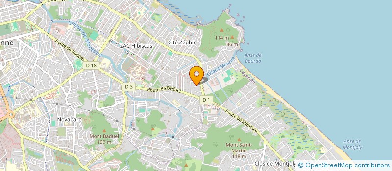 localisation de l'entreprise MILTON IMMOBILIER à CAYENNE