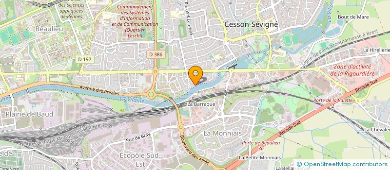 localisation de l'entreprise MILUNA  CESSON-SEVIGNE