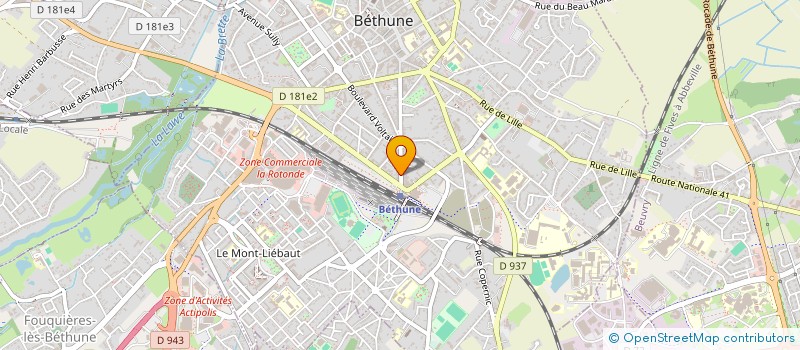 localisation de l'entreprise MILY NAILS à BETHUNE