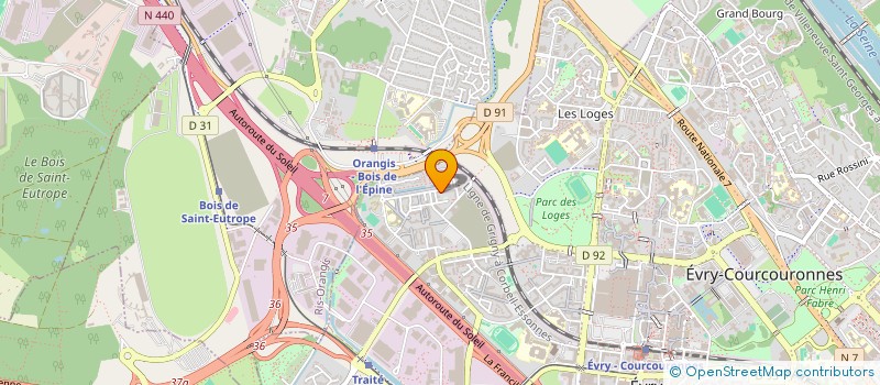 localisation de l'entreprise MIMI - TRANSPORTS  EVRY-COURCOURONNES