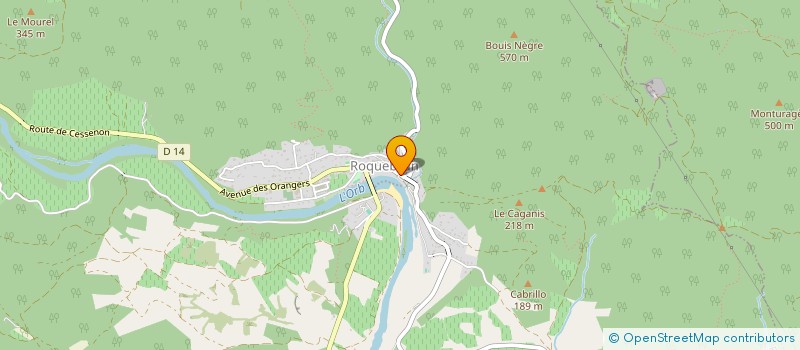 localisation de l'entreprise MIMOSA  ROQUEBRUN