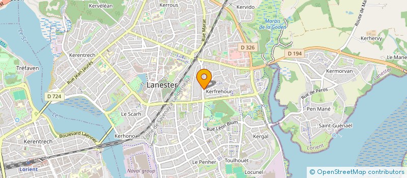 localisation de l'entreprise MINAHOUET  LANESTER