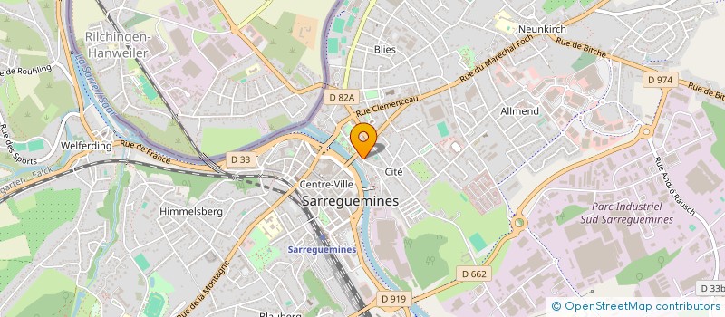 localisation de l'entreprise MINAIRE & PIERRON à SARREGUEMINES