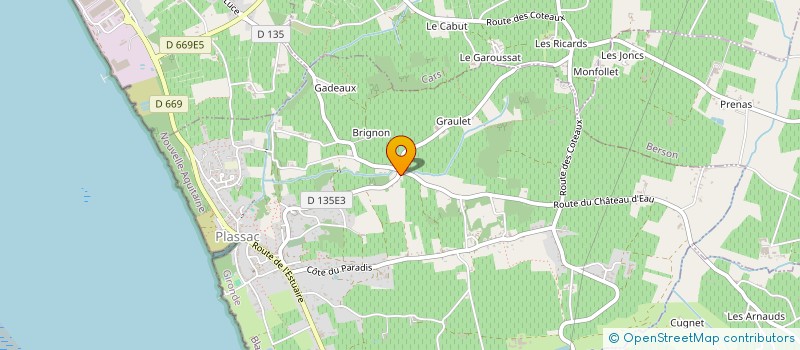 localisation de l'entreprise MINARD MACONNERIE  PLASSAC