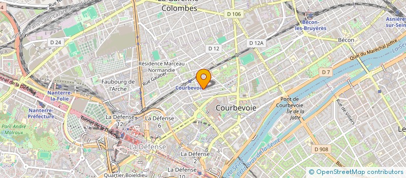 localisation de l'entreprise MIND CHARITY à COURBEVOIE