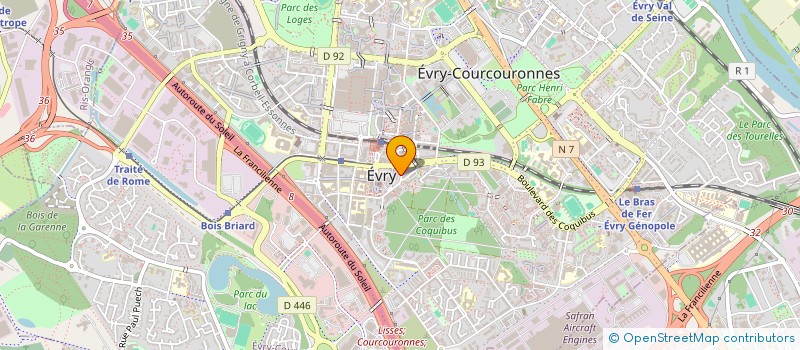 localisation de l'entreprise MIND-MEDICAL à EVRY-COURCOURONNES