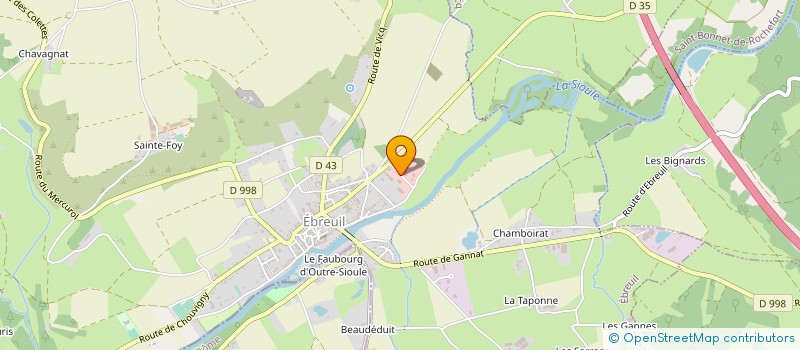 localisation de l'entreprise MINERAL DECO  EBREUIL