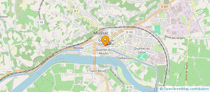 localisation de l'entreprise MINERV'A (MINERVE ASSISTANCE) à MOISSAC