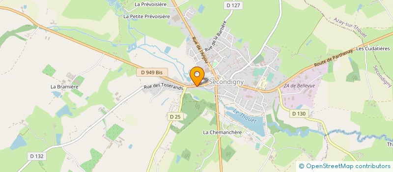 localisation de l'entreprise MINET CHAUSSERAY BERNARDIN ARTAUD  SECONDIGNY