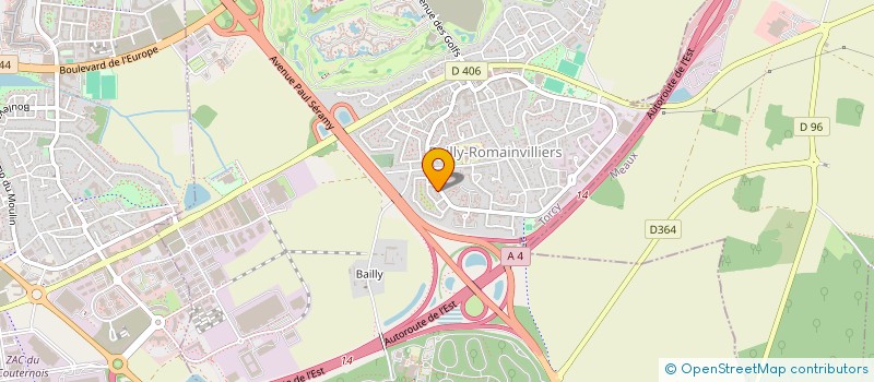 localisation de l'entreprise MINIER BAILLY ESPLANADE  BAILLY-ROMAINVILLIERS