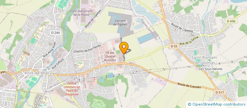 localisation de l'entreprise MINIPRICE à TIGNIEU-JAMEYZIEU