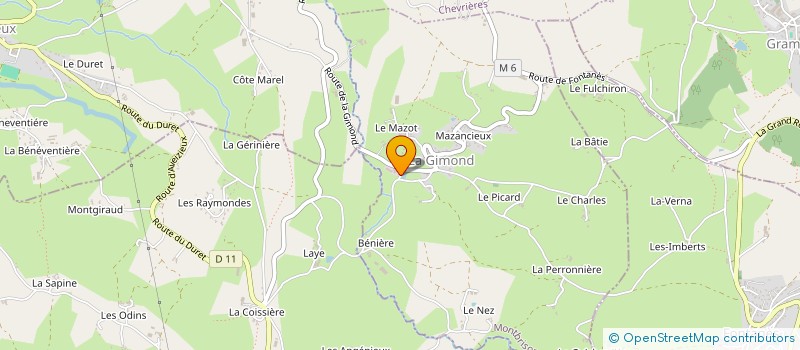 localisation de l'entreprise MINOTERIE CIZERON  LA GIMOND