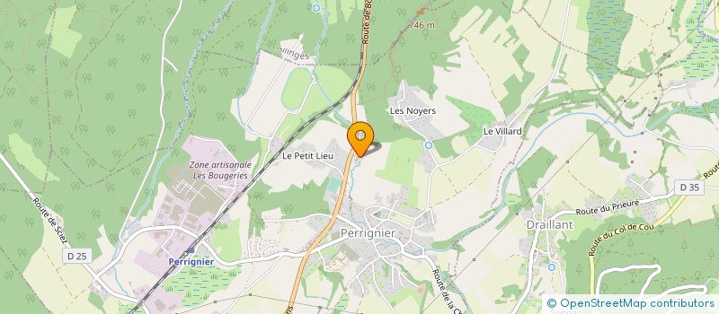 localisation de l'entreprise MINOTERIE J.JEANDIN ET FILS à PERRIGNIER