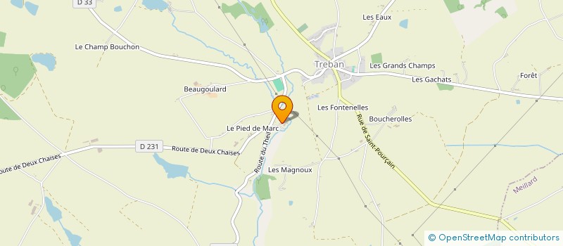 localisation de l'entreprise MINOTERIES ROCHE - MOULIN DES JONCS à TREBAN