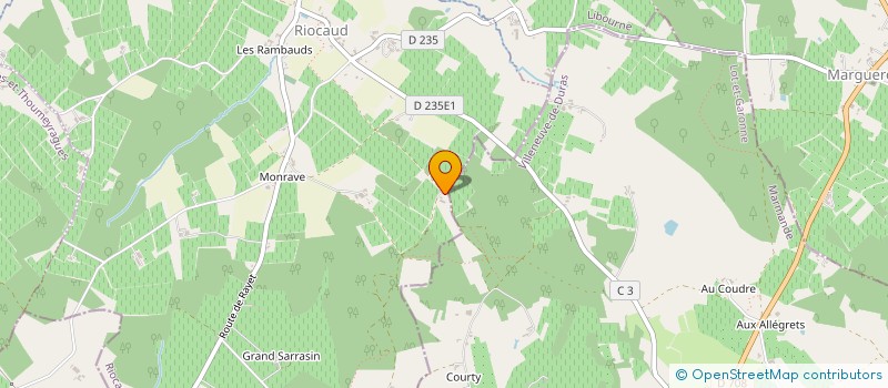 localisation de l'entreprise MINUIT SUR TERRE à RIOCAUD
