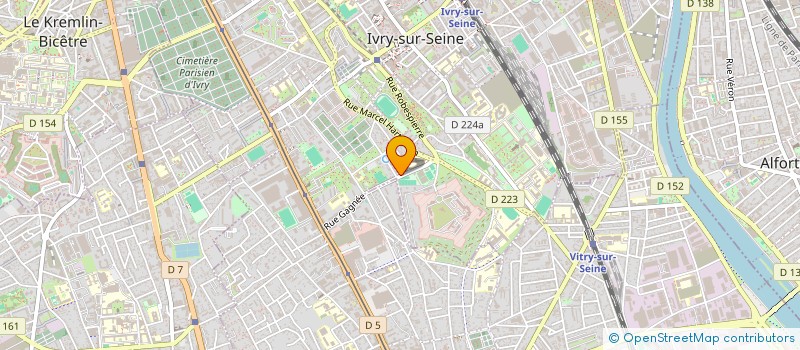 localisation de l'entreprise MINUIT34 à IVRY-SUR-SEINE