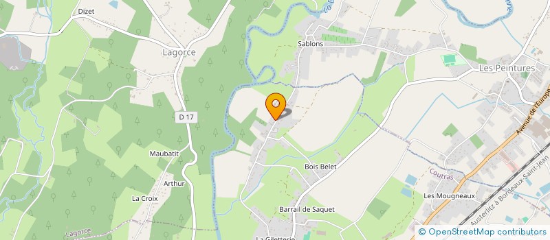 localisation de l'entreprise MIQUELET  COUTRAS