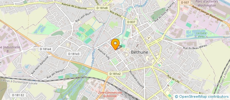localisation de l'entreprise MIQUET ROBIEZ  BETHUNE
