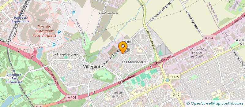 localisation de l'entreprise MIR AUTO à VILLEPINTE