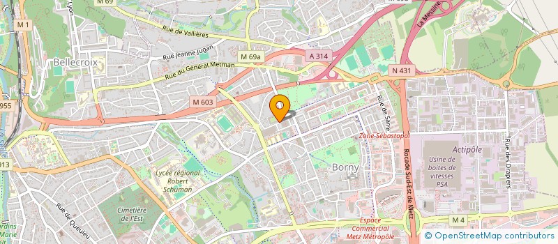 localisation de l'entreprise MIRA 2014  METZ