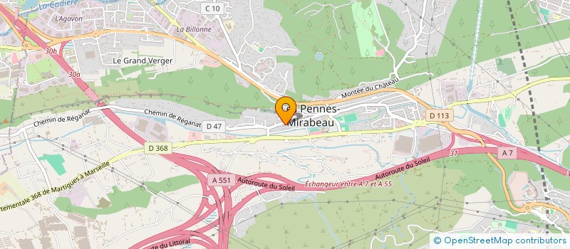 localisation de l'entreprise MIRABEAU à LES PENNES-MIRABEAU