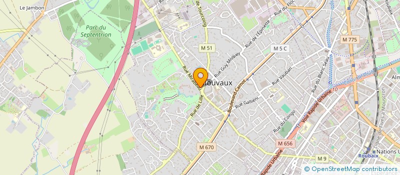 localisation de l'entreprise MIRABEAU IMMOBILIER à MOUVAUX
