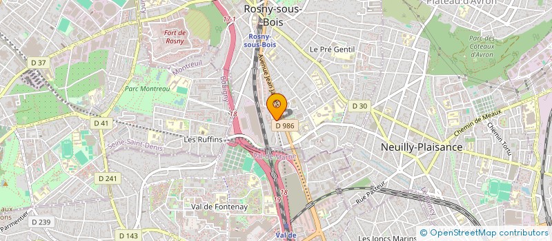 localisation de l'entreprise MIRAC à ROSNY-SOUS-BOIS