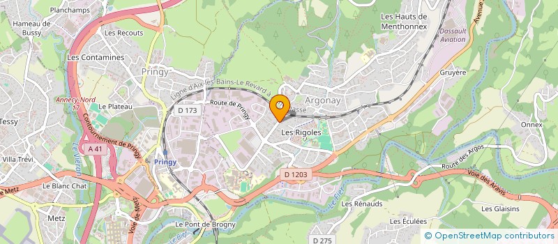 localisation de l'entreprise MIRAGE  ARGONAY