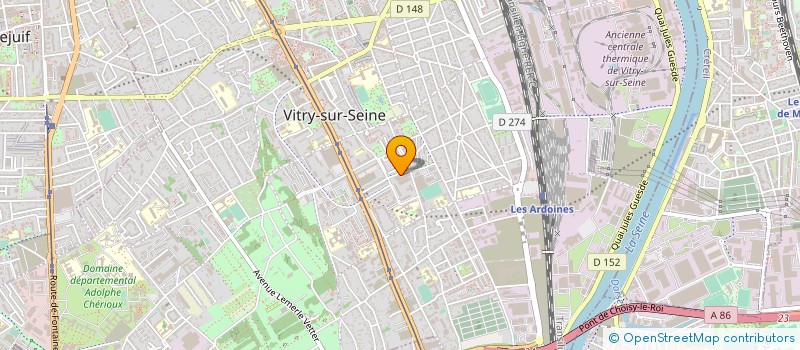 localisation de l'entreprise MIRAGE à VITRY-SUR-SEINE